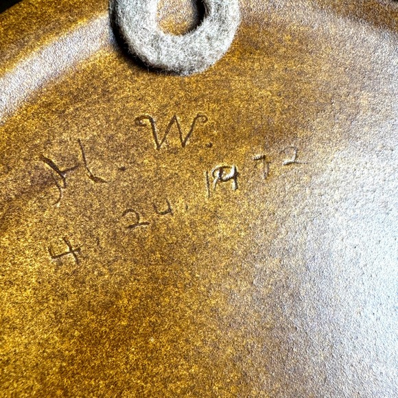 Compote Pedestal Footed Bowl Centerpiece Grape Vintage Pottery Design Amber 1972 - Picture 7 of 10